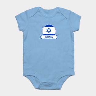 Israel Country Badge - Israel Flag Baby Bodysuit